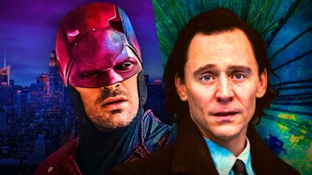 Matt Murdock e Loki em enquadramentos similares de sacrifício pessoal