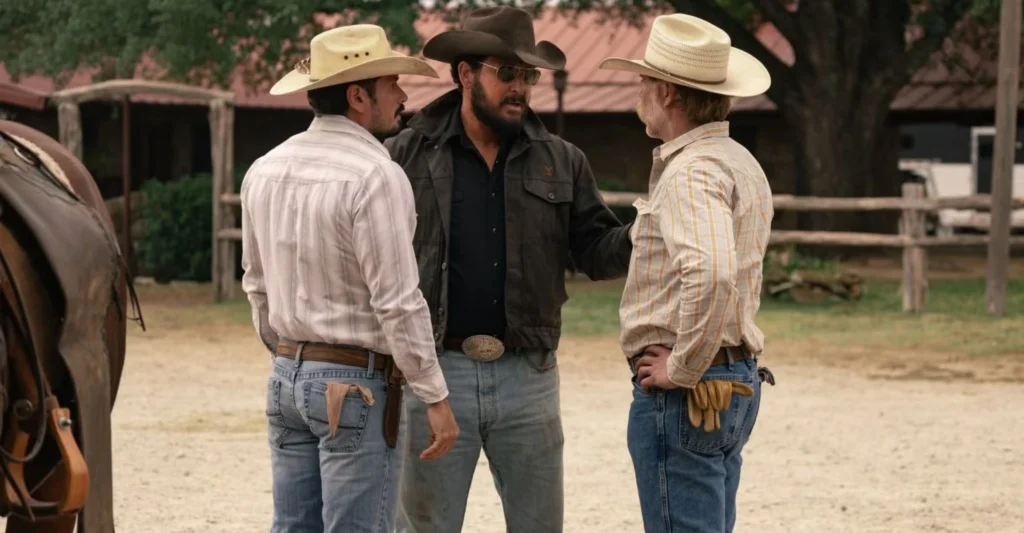 Beth Dutton e Rip Wheeler no rancho 10-Petals, no spin-off Rancho Dutton do Paramount+