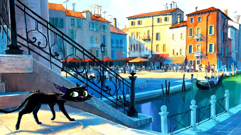 Gatto, novo filme Pixar com animação pintada em estilo 2D, abandonando 30 anos de animação 3D