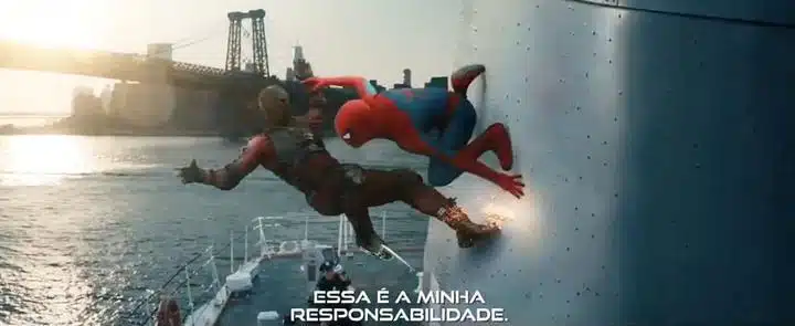 Homem-Aranha em cena de ação do novo trailer internacional de Um Novo Dia com melhorias visuais