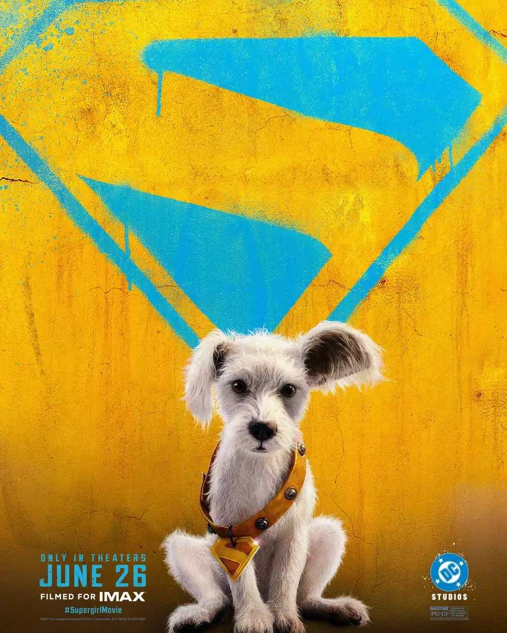 Pôster dinâmico de Supergirl com Krypto revelando visual dos vilões do novo filme do DCU