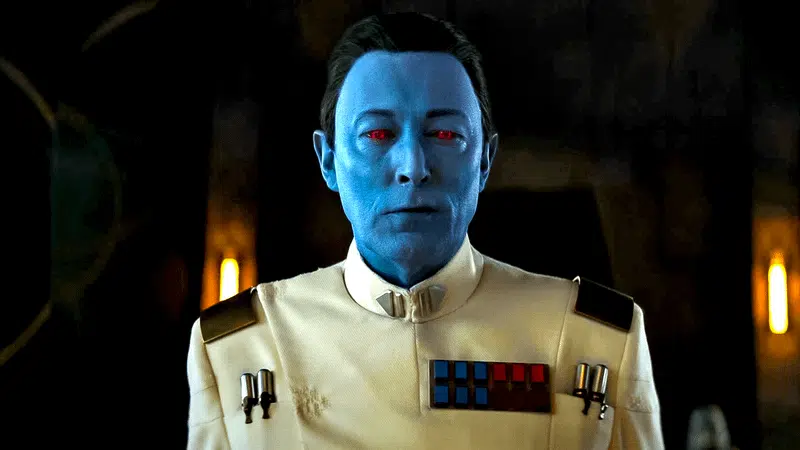 Thrawn em cena de Star Wars, personagem anunciado para série Ahsoka com estreia em 2027