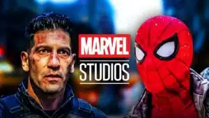 Homem-Aranha e Justiceiro em cena de ação da Marvel Studios