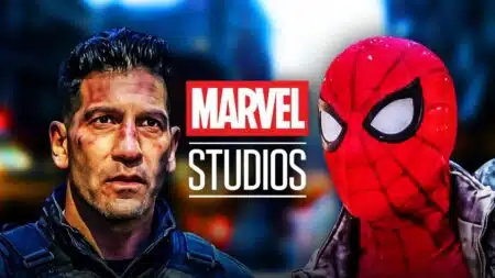Homem-Aranha e Justiceiro em cena de ação da Marvel Studios
