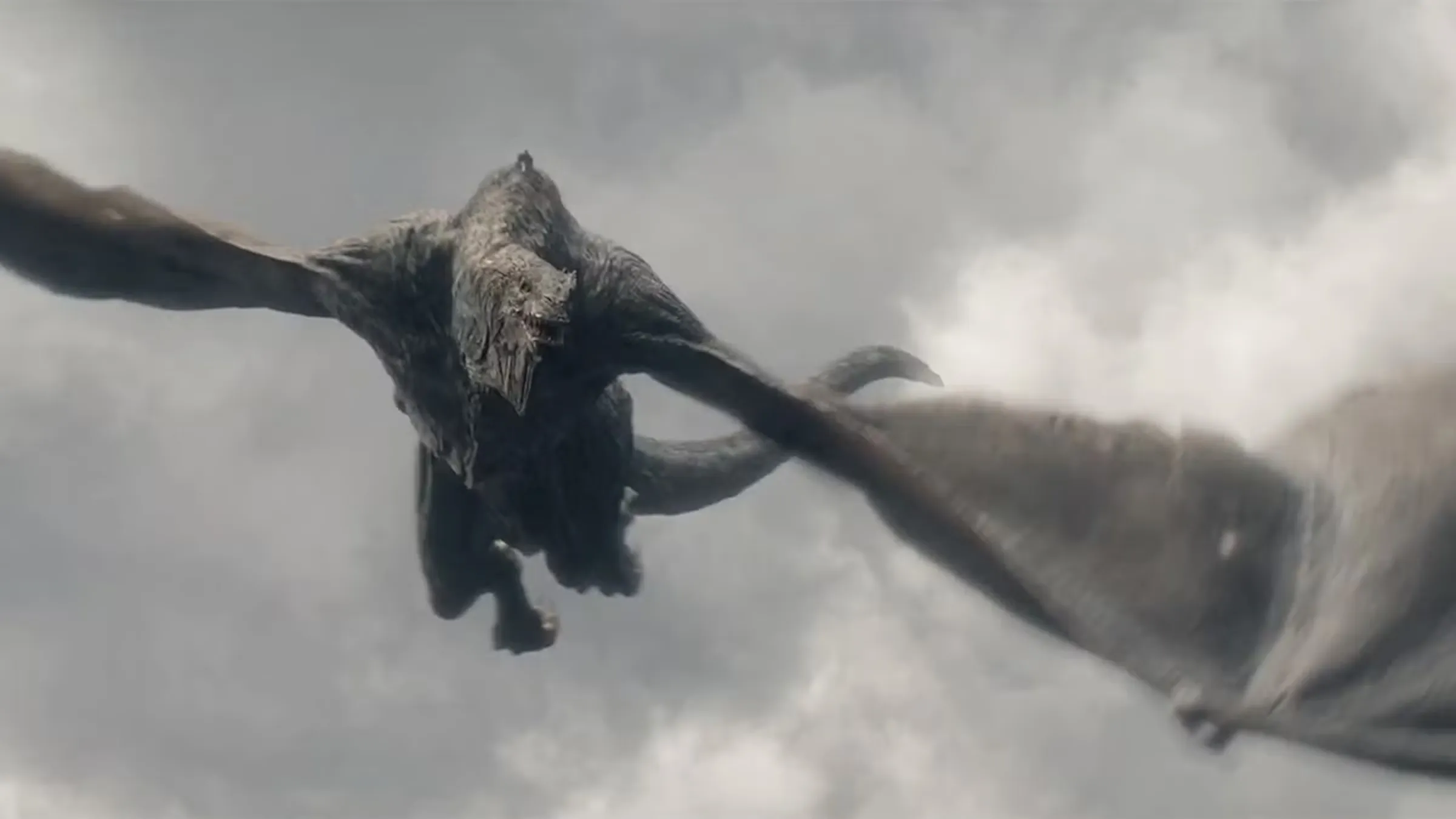 Aemond riding Vhagar em A Casa do Dragão 1ª temporada