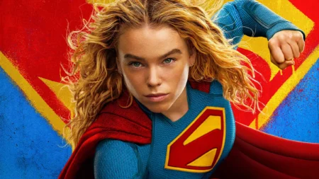 Pôster oficial do filme Supergirl (2026) com Milly Alcock