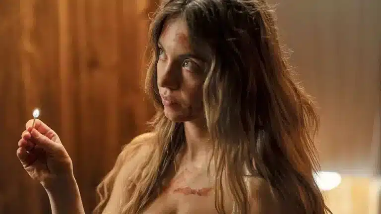 Sydney Sweeney em cena do thriller erótico gótico Hollow, reimaginação de A Lenda do Cavaleiro Sem Cabeça