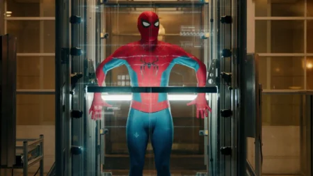 Tom Holland ouviu podcasts de fãs para criar o novo traje do Homem-Aranha em um Novo Dia Tom Holland com o novo traje do Homem-Aranha em Um Novo Dia, filme do MCU previsto para 2026