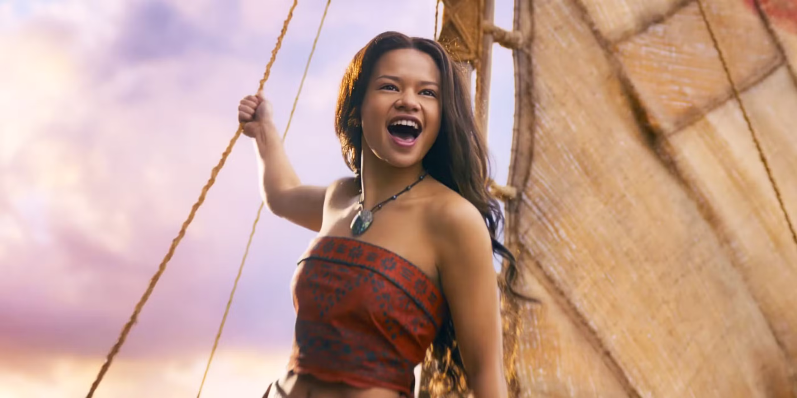Catherine Lagaʻaia em cena do filme Moana live-action