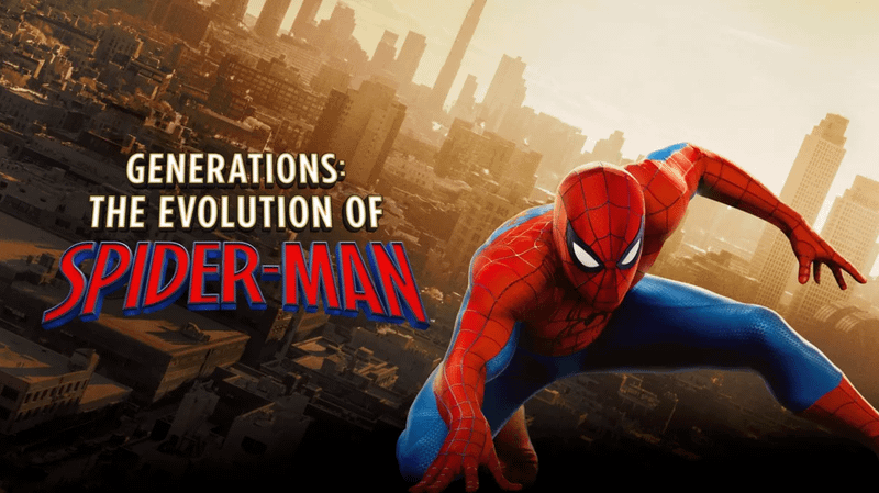Cartela de título Generations: The Evolution of Spider-Man