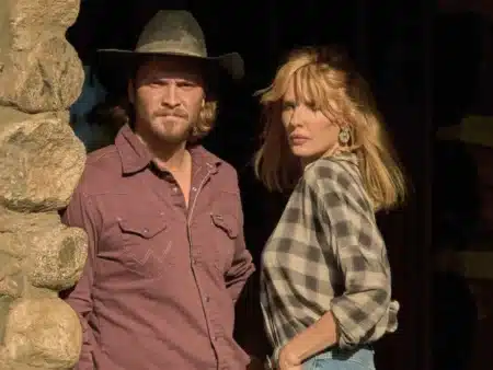 Kelly Reilly e Luke Grimes juntos em Yellowstone como irmãos Dutton