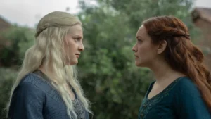 O que o trailer do episódio 6 de A Casa do Dragão revela sobre a guerra nas Terras Fluviais Criston Cole em combate com dragão Vermithor em Tumbleton