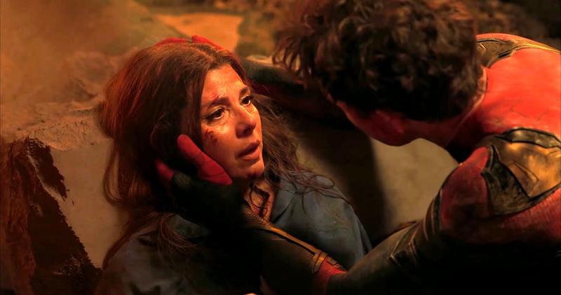 Marisa Tomei’s May Parker passes away while Tom Holland’s Spider-Man stands over her