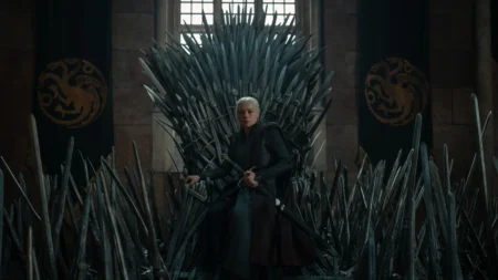 Rhaenyra Targaryen (Emma D'Arcy) em A Casa do Dragão temporada 3