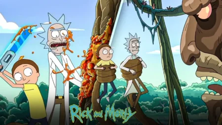 Rick e Morty presos no biodoma do Warden em Mortgully S9E7