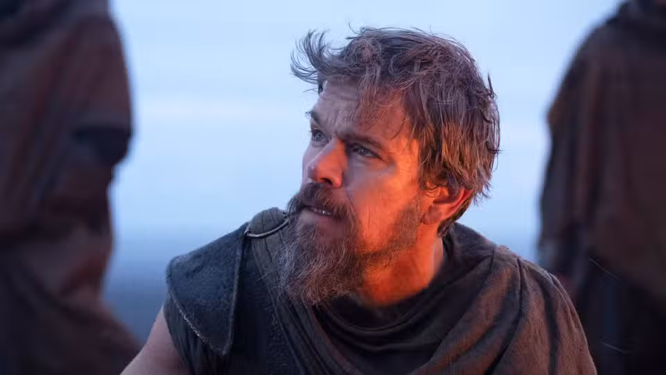 Personagem Odysseus em cena de The Odyssey