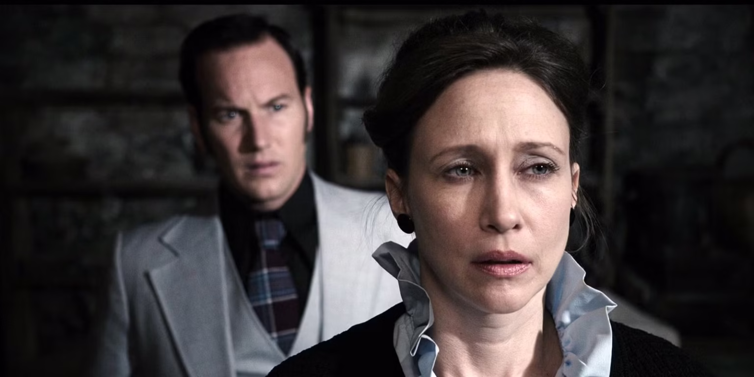 Patrick Wilson e Vera Farmiga como Ed e Lorraine Warren em The Conjuring