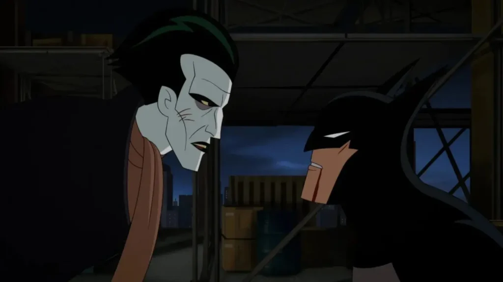 Batman enfrentando o Coringa no clímax da 2ª temporada