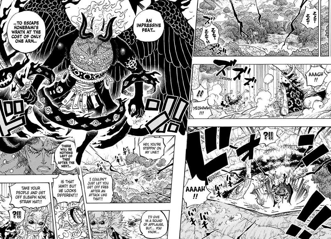 Imu forma transformada chifres braços escurecidos One Piece capítulo 1191