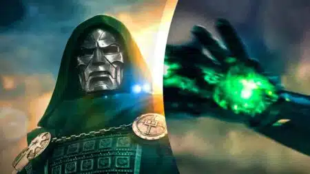 Doutor Destino segura Stormbreaker com magia verde