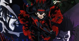 Arte promocional de Black Clover mostrando personagens da segunda temporada