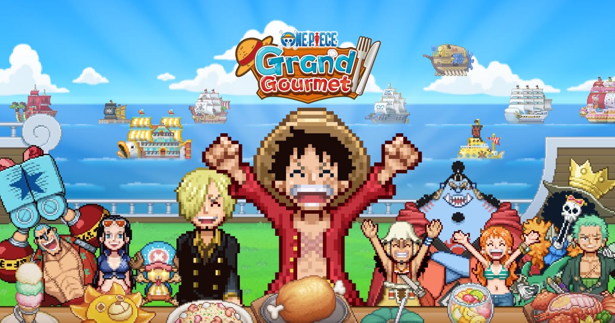 Gameplay de One Piece: Grand Gourmet mostrando o restaurante flutuante Baratie Número Dois com personagens e elementos de