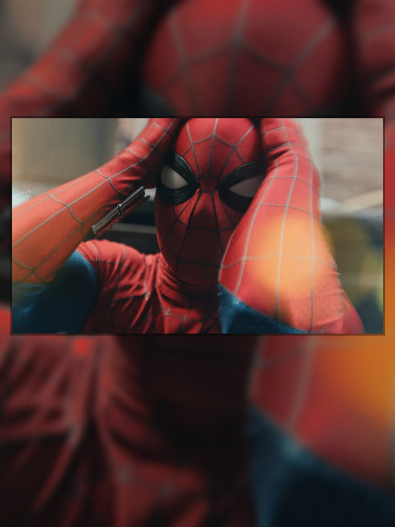 Peter Parker interpretado por Tom Holland em Homem-Aranha: Um Novo Dia