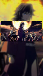 Todos os Hashira reunidos em cena do anime Demon Slayer Crunchyroll