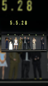 Atrizes Maya Boyd, Inde Navarrette e Samara Weaving no D23